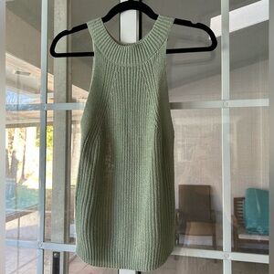 Vici collection newbury kustom sage green knit tank top